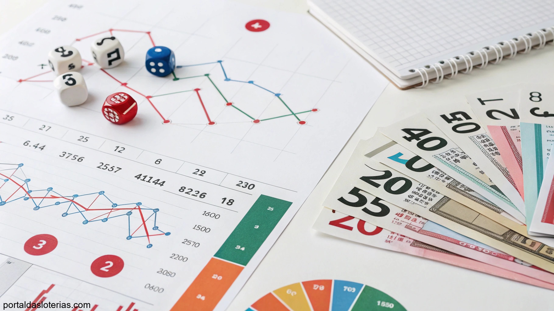 imagem de análise estatística com gráficos e elementos matemáticos para loteria Timemania
