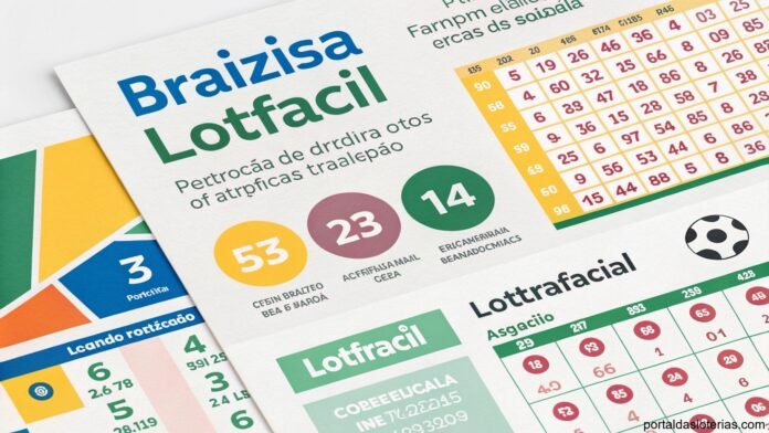 Infographic about patterns in the Lotofácil lottery.