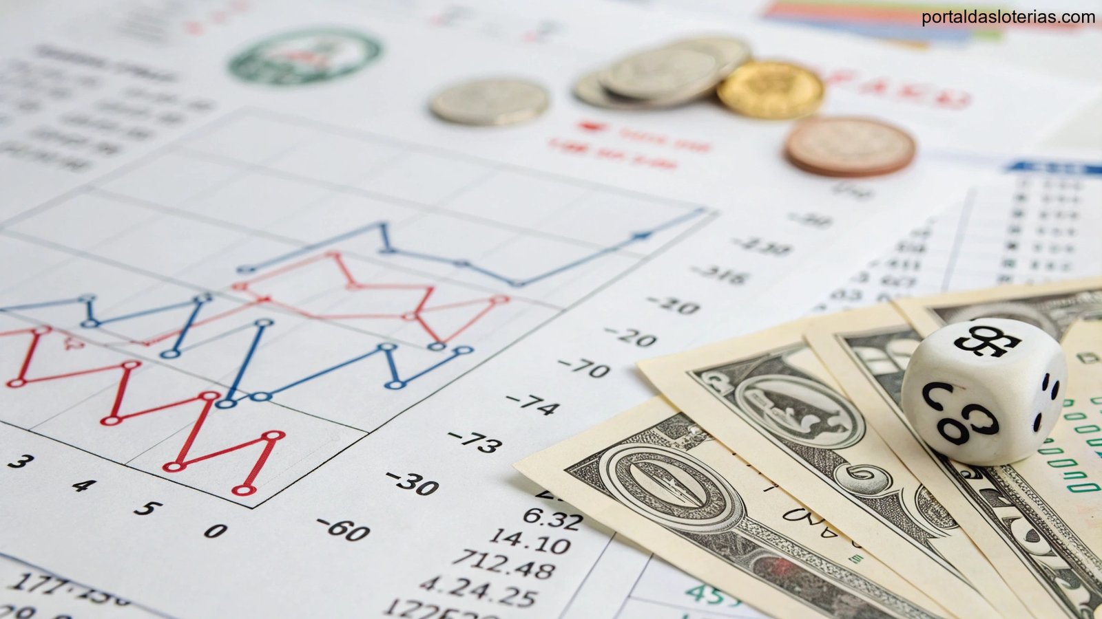 Gráfico detalhado com padrões e probabilidades da loteria Dia de Sorte